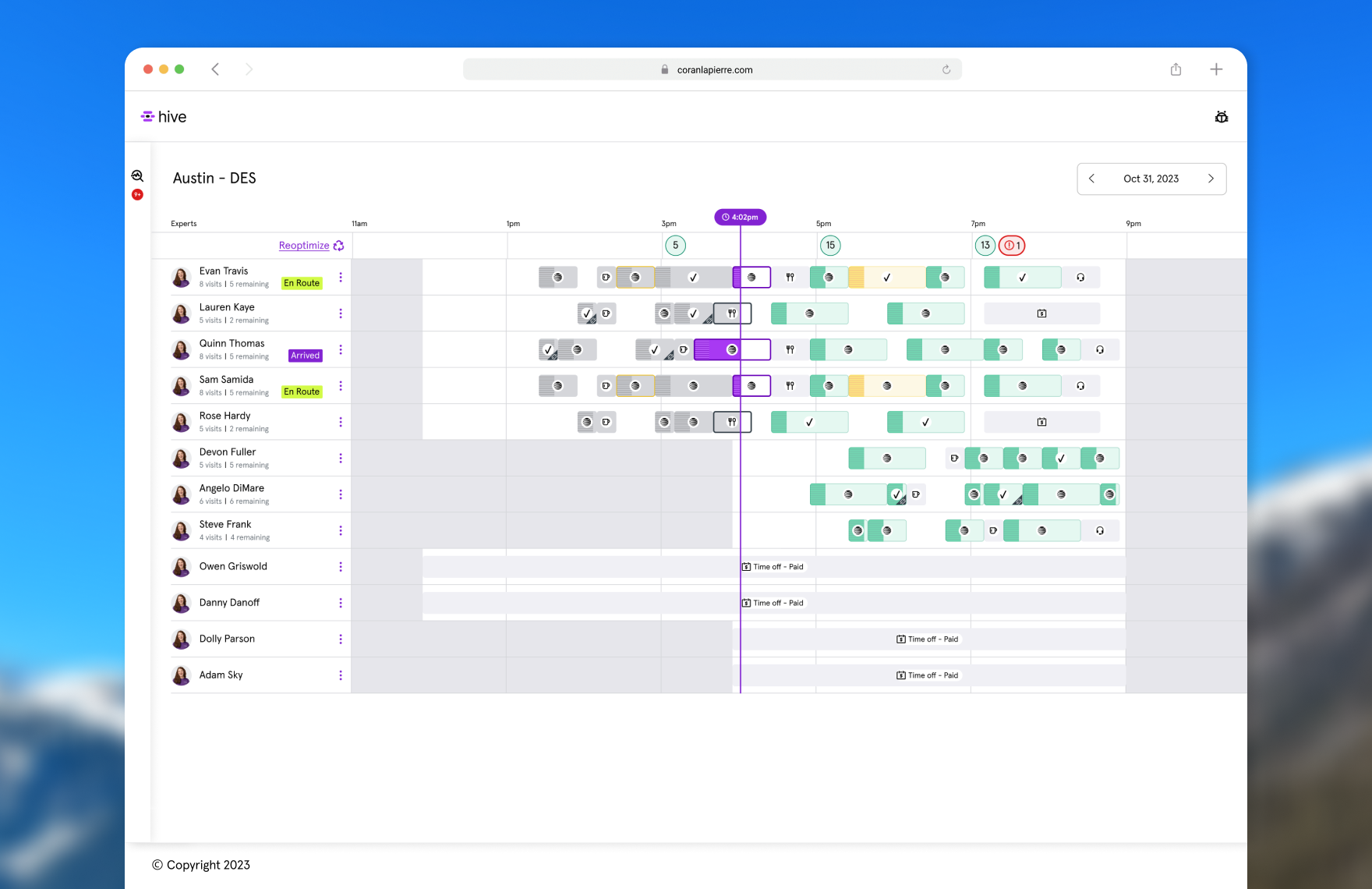 Honeycomb - Scheduling and Dispatch Monitoring